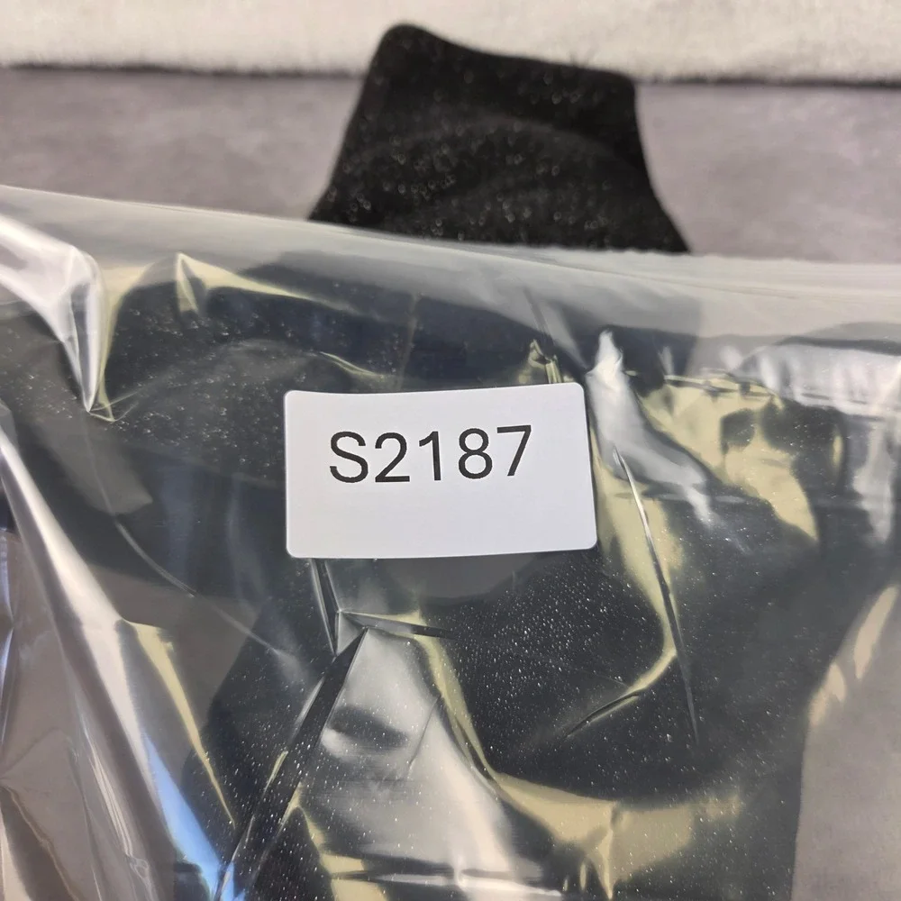 Brash Womens Black Glitter Sock Ankle Boots Pointed Toe Stiletto Heel Size 10